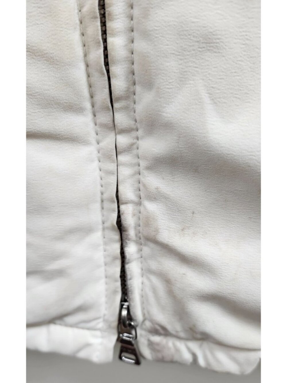 PRADA Sport Linea Rossa Gore-Tex Jacket Womens 42 White Real Fur Hood Nylon Coat - Picture 5 of 16